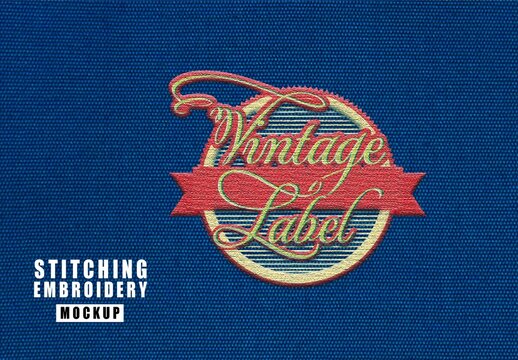 Embroidery Stitching Mockup