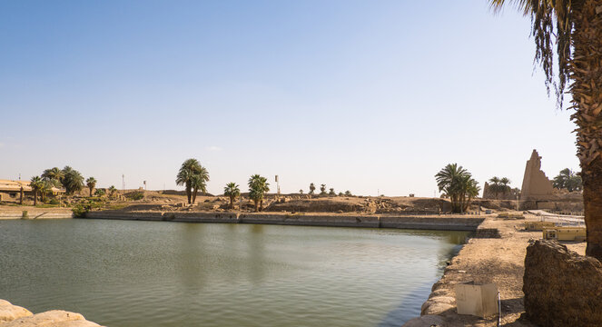 Lake at Karnak Temple, Luxor, Egypt