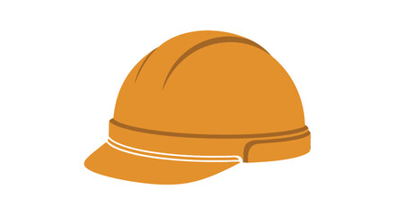 Fototapeta premium Yellow Hard Hat Vector Illustration - Industrial Safety Helmet Icon Isolated on White Background