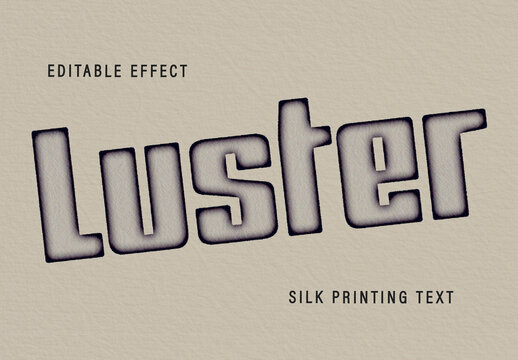 Silk Printing Text Effect