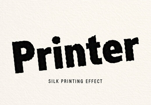 Silk Printing Text Effect