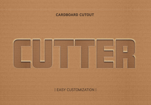 Cardboard Cutout Text Effect