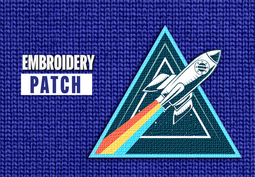 Embroidery Patch Effect Mockup