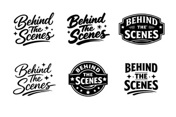 Obraz premium Collection of behind the scenes logos in various artistic styles