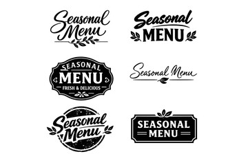 Obraz premium Variety of seasonal menu designs with elegant typography and decorative elements
