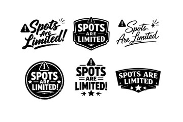 Obraz premium Spots are limited collection of bold black and white graphic logos