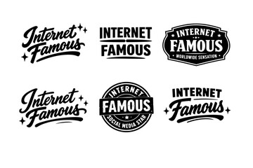 Fototapeta premium Internet famous logo designs in various vintage and modern styles