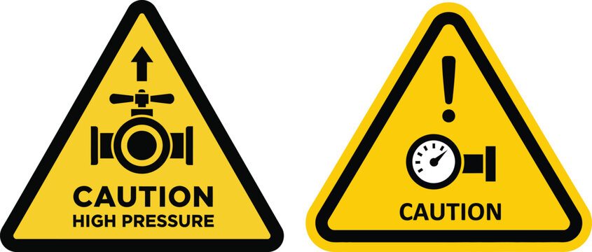 Warning signs for high pressure and time sensitive operations