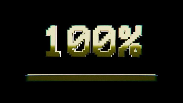 countdown percentage timer loading animation, on black background, content creator, game streaming animation