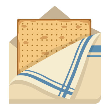Traditional Passover Matzah Bread Icon