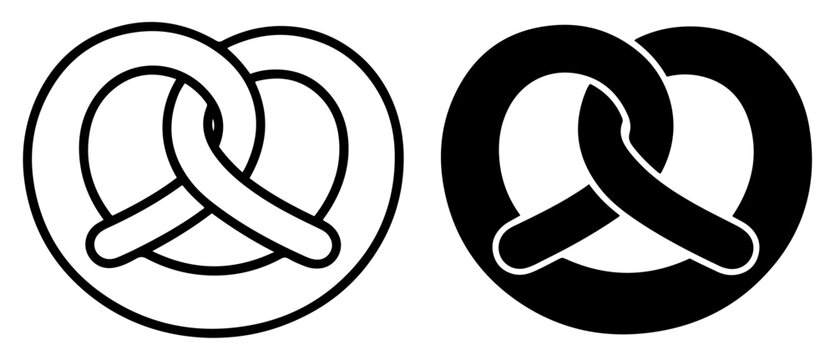 pretzel bread icon vector design