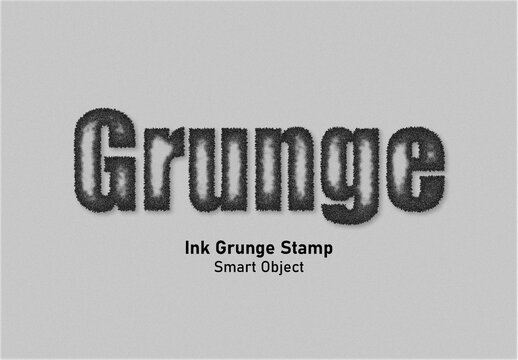 Grainy Soft Ink Grunge Stamp Text Effect