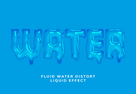 Melting Liquid Water Text Effect