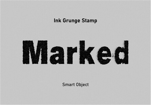 Rough Ink Grunge Stamp Text Effect