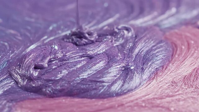 Macro Molten Silk Texture Iridescent Lavender and Soft Pink Ripples