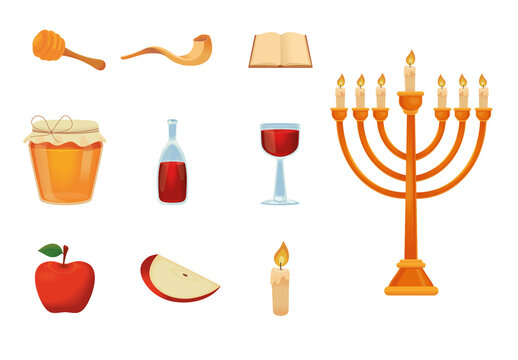 Rosh Hashanah Holiday Illustration Set