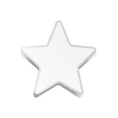 Obraz premium Clean White Star Shape Isolated on White Background