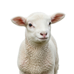 Fototapeta premium Adorable Young Lamb Face Close Up Portrait