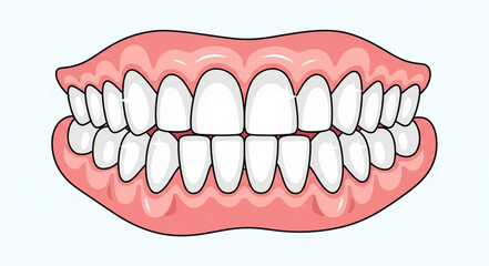 Illustration of Human Teeth and Gums Anatomy. © Ayung