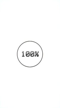circular loading bar countdown percentage timer loading animation, on black background, content creator, game streaming animation