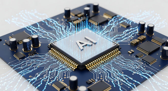 A computer chip with ai on it