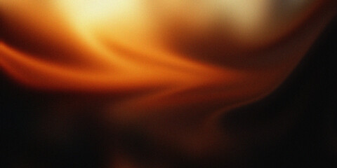 Vibrant Orange And Yellow Light Shining In The Dark Background With Smooth Waves © SmartVector Studio