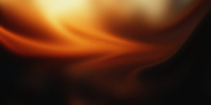 Vibrant Orange And Yellow Light Shining In The Dark Background With Smooth Waves