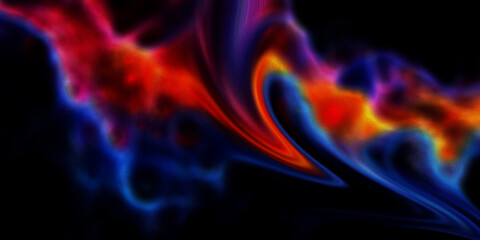 Fototapeta premium Vibrant Swirling Colors in Abstract Digital Artwork Depiction