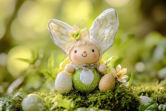 Tinks joyful easter adventure in a vibrant garden