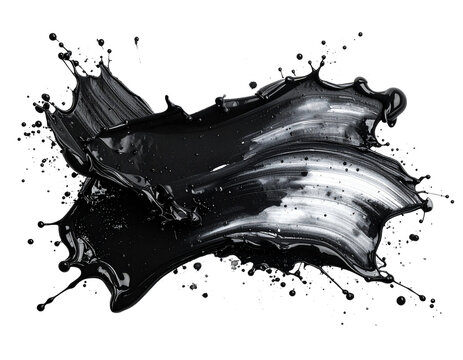 Schwarze Farbe, freigestellt