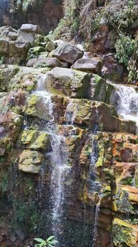 Cascading water flow in a natural landscape - Cascada de los micos
