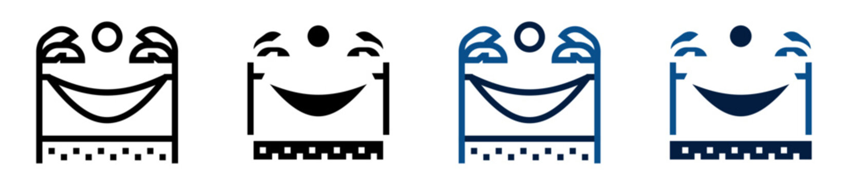 Iconos de descanso en la playa. Relajaci&oacute;n, ocio y tiempo libre en ambiente tropical. Ilustraci&oacute;n vectorial