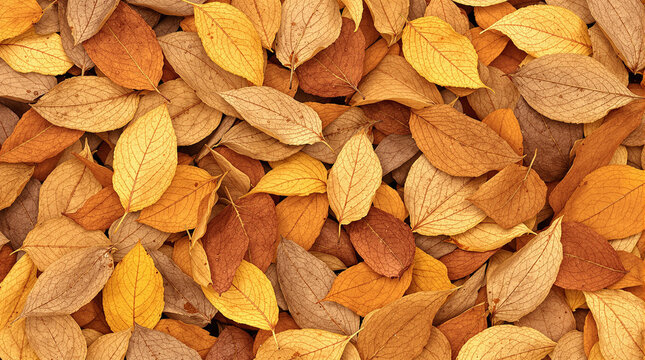 close up of dry leaves with water droplets