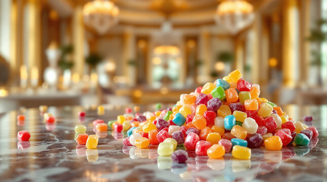 colorful candies on the table