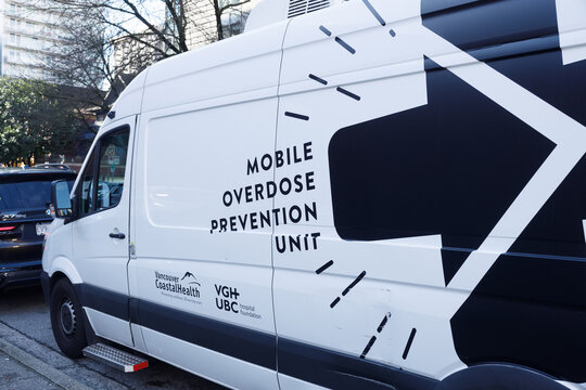 Mobile Overdose Prevention Unit van operated by Vancouver Coastal Health and VGH+UBC Hospital Foundation