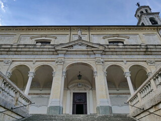 Obraz premium Church stairs of Santa Maria Assunta in Clusone, Lombardy, Italy