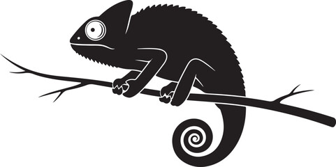 Black chameleon icon vector © Sabit