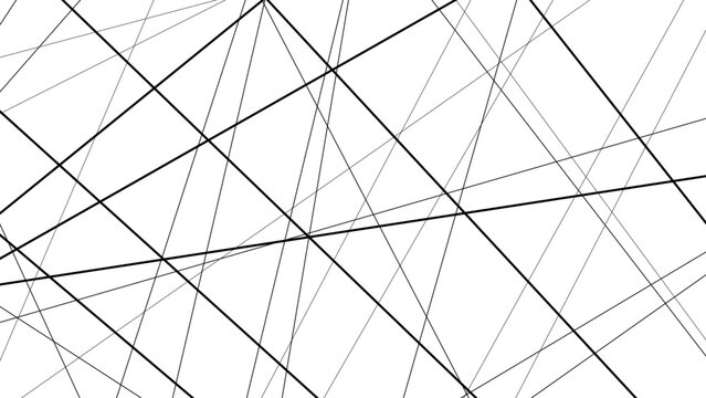 Abstract Black Intersecting Lines Pattern Chaotic Geometric Linear Background Minimal Modern Crisscross Grid Texture