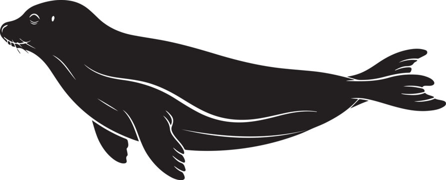Black seal vector illustration