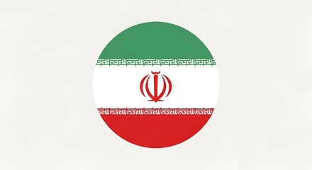 Fototapeta premium Iran Flag Emblem Symbol National Icon.