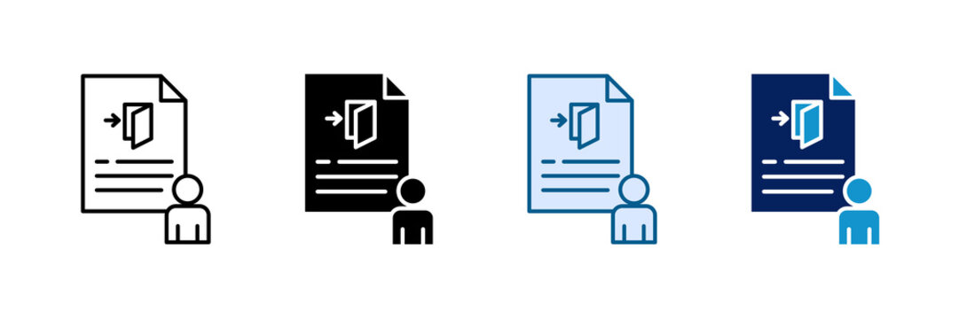 Leave Request Icon Set Multiple Style Collection