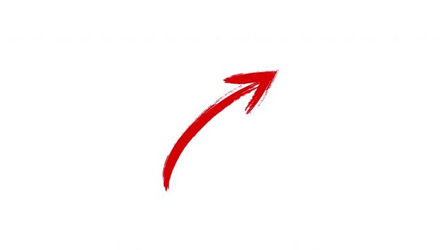 red hand drawn arrow animation