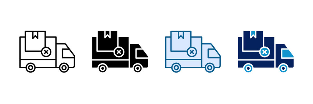 Failed Delivery Icon Set Multiple Style Collection