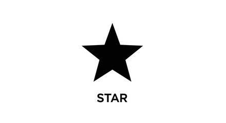 Obraz premium Black star shape symbol icon graphic.
