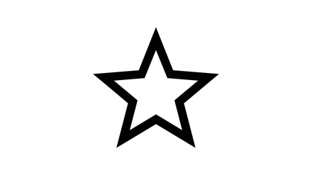 Obraz premium Black star shape symbol icon graphic 1.