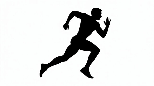 Black running man vector