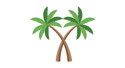 Two palm trees crossed together. © Hani