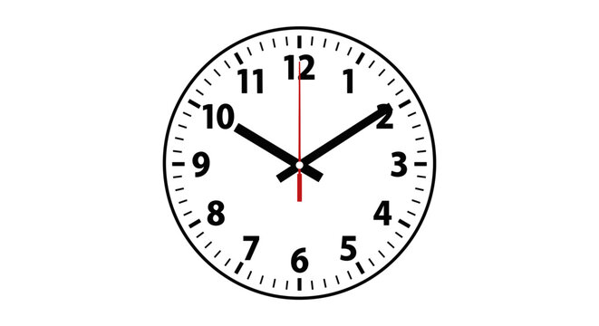Analog clock with black hands 2.