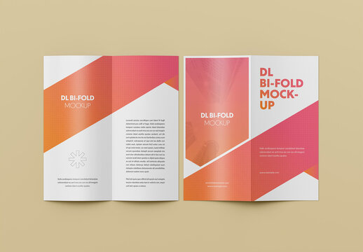 Dl Bi-Fold Brochure Mockup