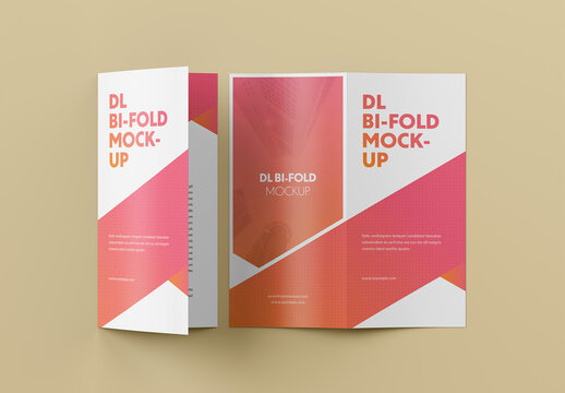 Dl Bi-Fold Brochure Mockup